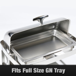 Fischer Luxury Stainless Steel Bain Marie Roll-Top Chafer 